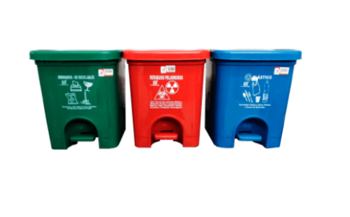 Papelera tapa pedal de 20 lts