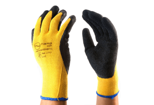 Guantes crinkle látex, puño en algodón ns1400111