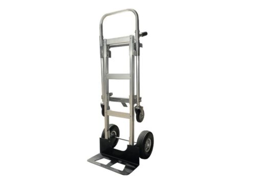 Carreta doble servicio cuatro ruedas 150 kg espaldar plano (aluminio) - Image 2