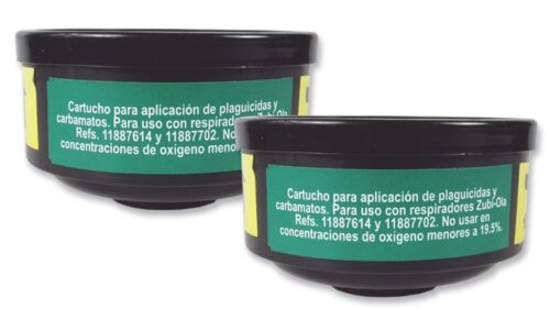 2 cartuchos filtrantes b618b para respiradores