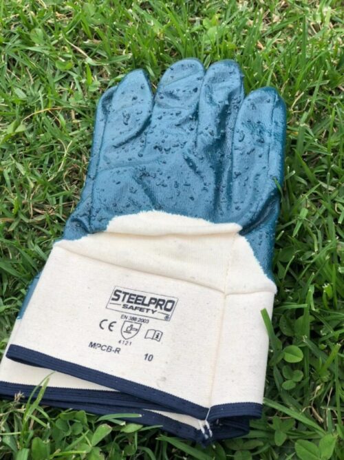 Guante nitrilfase rugoso 3/4, steelpro