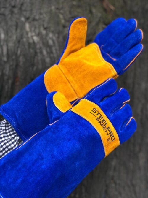 Guante soldador azul/ naranja, steelpro - Image 2