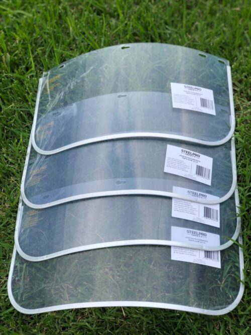 Visor en policarbonato ribete alum. 8 x 16, steelpro