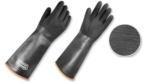 Guantes caucho negro texturado