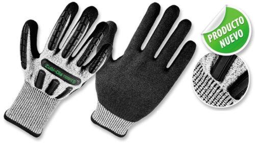 Guantes de fibra de polietileno recubrimiento con caucho termoplástico