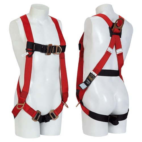 Arnés cuerpo completo eco en H rojo - steelpro