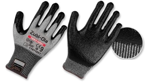 Guantes en fibra recubiertos con nitrilo protección anticorte