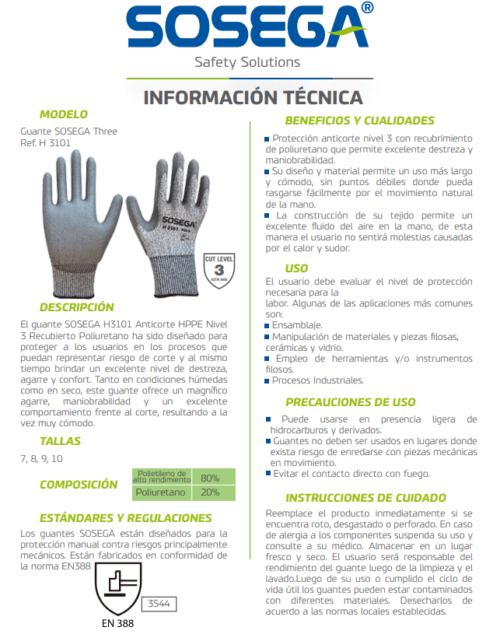 Guante H3101 Anticorte Nivel 3 - Image 3