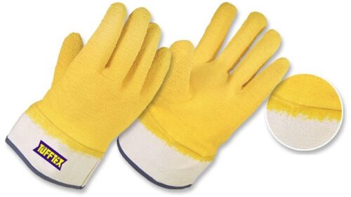 Guantes lona recubiertos con látex natural rugoso