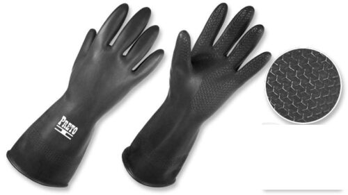 Guantes caucho negro