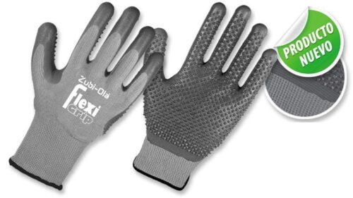 Guantes poliéster recubiertos en nitrilo con puntos