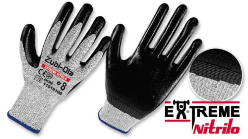 Guantes fibra, recubrimiento en nitrilo