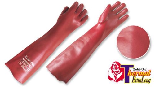 Guantes pvc color rojo
