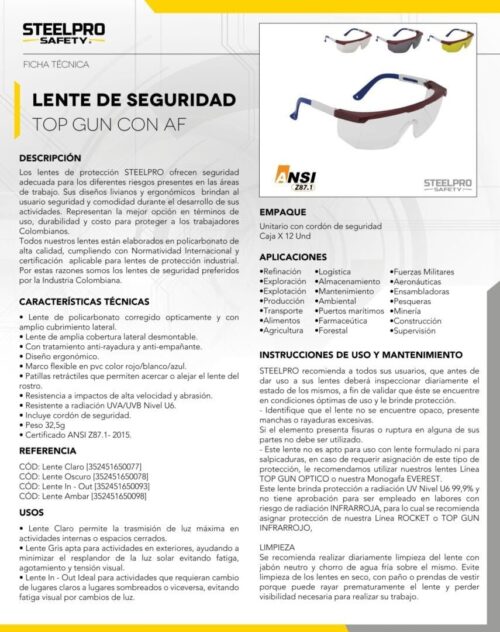 Lente top gun, Af, claro - Stellpro - Image 7