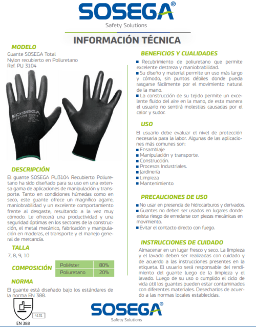 Guante total poliuretano, sosega - Image 3
