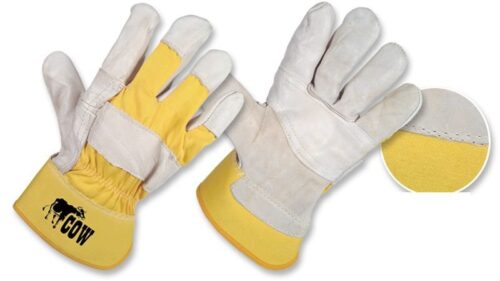 Guantes industriales en vaqueta especial y tela