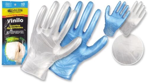 Guantes de vinilo para uso domestico