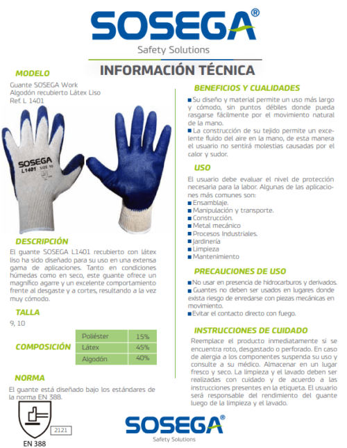 Guante Work Latex Sosega - Image 3